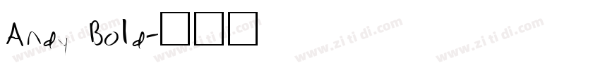 Andy Bold字体转换